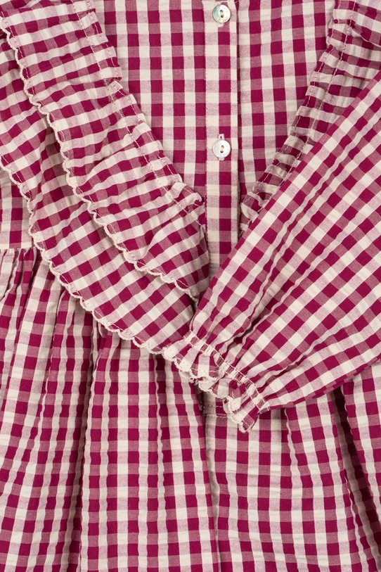 Otroška bombažna obleka Konges Sløjd KIM DRESS GOTS rdeča KS103840.9BYA
