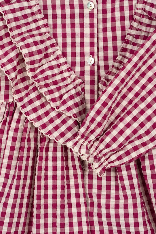 Konges Sløjd sukienka bawełniana dziecięca KIM DRESS GOTS czerwony KS103840.9BYA