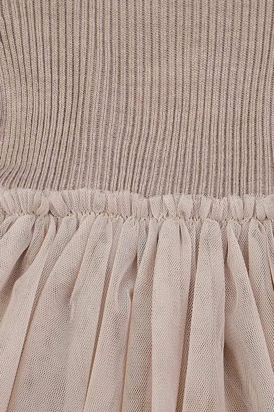 Donsje sukienka dziecięca z wełną Lotus Dress 4043900.98.140 beżowy
