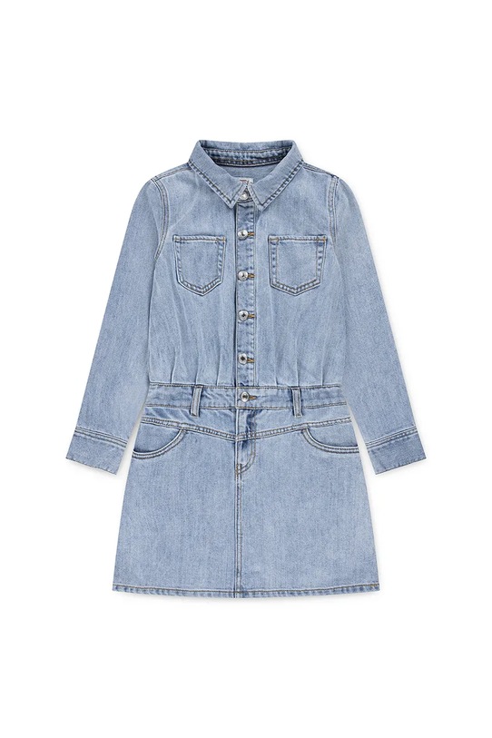 Šaty Levi's LS WESTERN DRESS bavlna modrá 4EN476