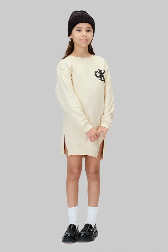 Дитяча сукня Calvin Klein Jeans бежевий IG0IG03009.9BYA