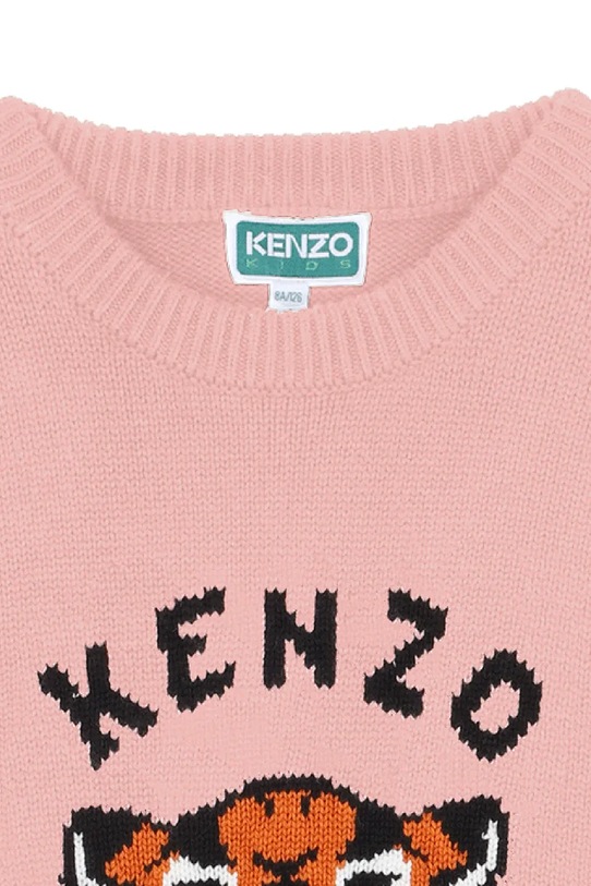 Dziewczynka Kenzo Kids sukienka z domieszką wełny dziecięca K61356.114.150 różowy
