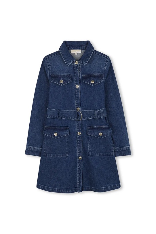 Detské bavlnené šaty Michael Kors R30480.126.150 modrá AW25