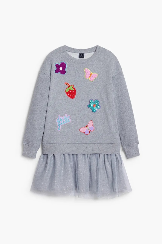 Desigual sukienka dziecięca 25WGVK16 szary AW25