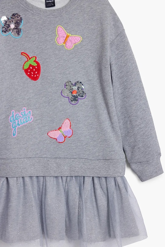 Desigual sukienka dziecięca szary 25WGVK16