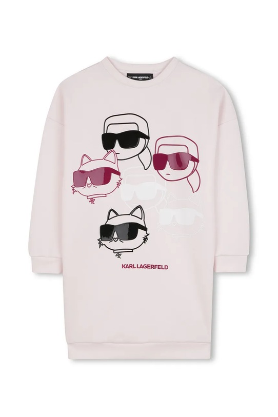 Karl Lagerfeld sukienka dziecięca z elastanem różowy Z30616.86.108