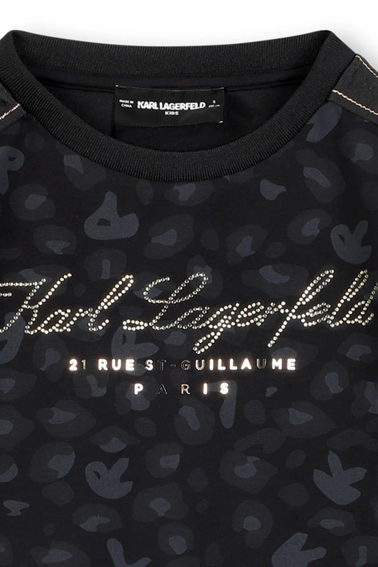 Παιδικό φόρεμα Karl Lagerfeld μαύρο Z30619.114.150