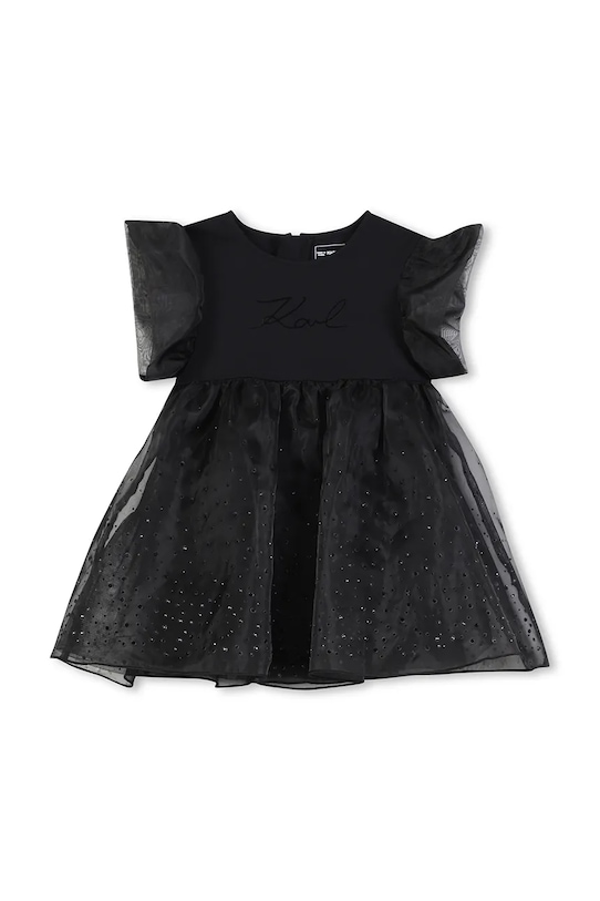 Karl Lagerfeld sukienka dziecięca rozkloszowany czarny Z30652.86.108