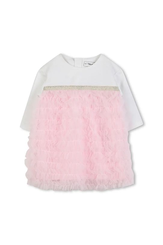 Karl Lagerfeld rochie bebe cu guler roz Z30668.60.81