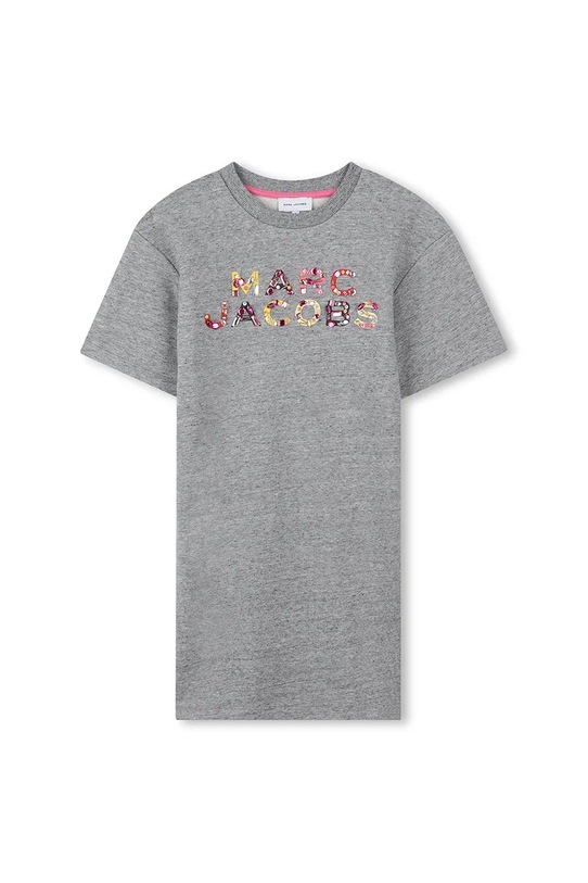 Παιδικό βαμβακερό φόρεμα Marc Jacobs W60607.156 γκρί AW25