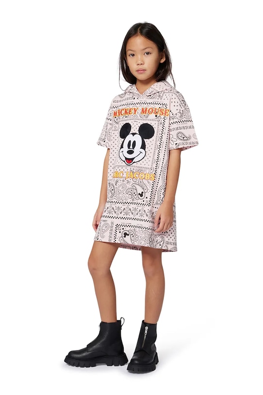 Marc Jacobs sukienka bawełniana dziecięca nadruk różowy W60613.114.150