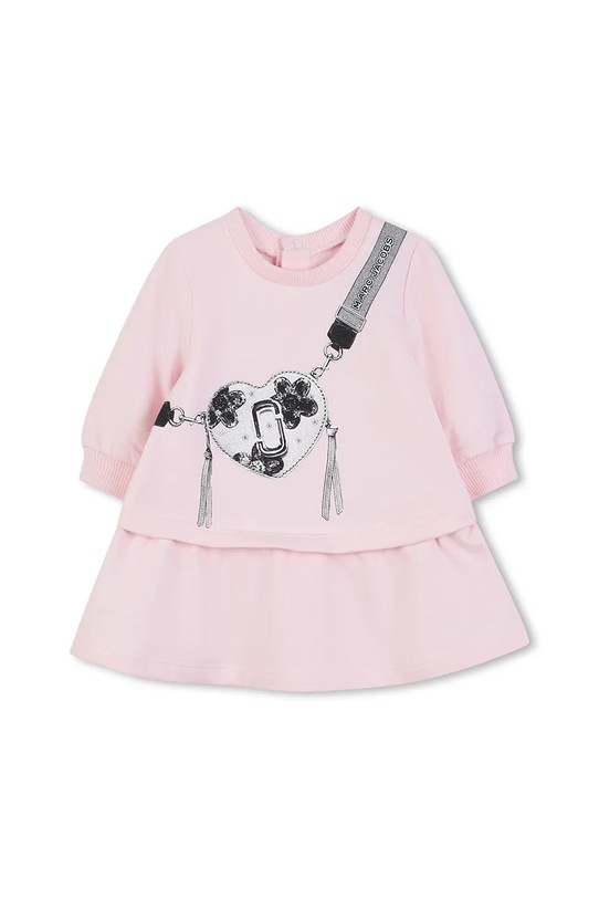 Marc Jacobs sukienka bawełniana niemowlęca nadruk różowy W60667.86.94