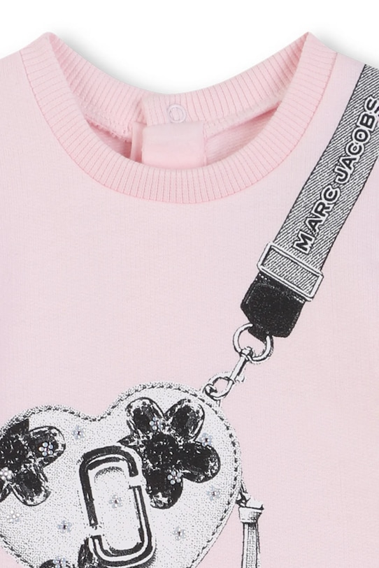Дівчинка Дитяча бавовняна сукня Marc Jacobs W60667.86.94 рожевий