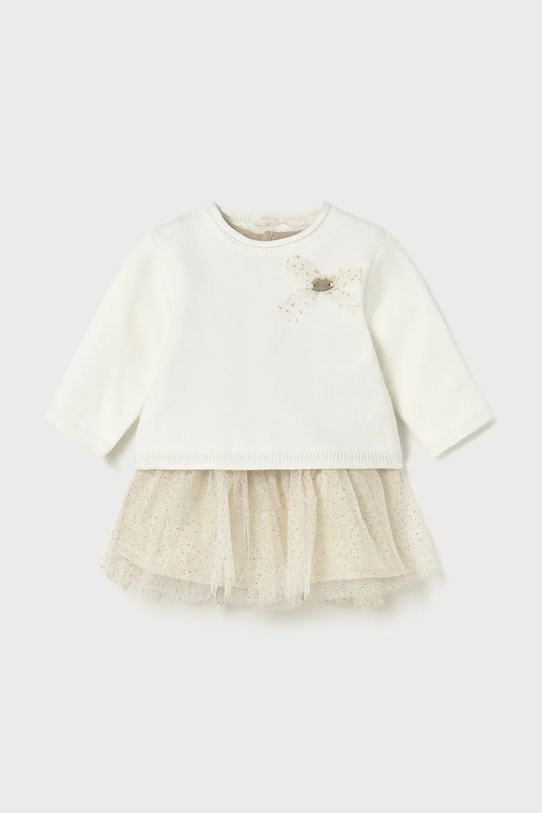 Mayoral Newborn rochie si pulover mini bej 2808.2G.Newborn.9BYA