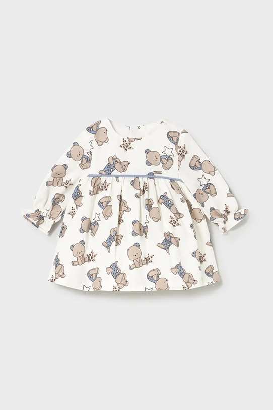 Haljina za bebe Mayoral Newborn pamuk bež 2814.1M.Newborn.9BYA