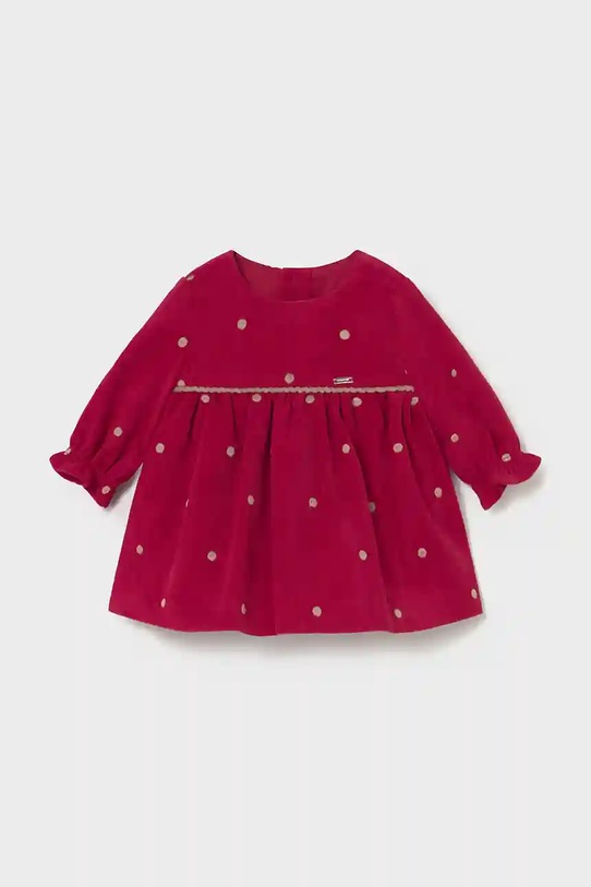 Mayoral Newborn rochie de catifea pentru bebeluși mini rosu 2820.1M.Newborn.9BYA