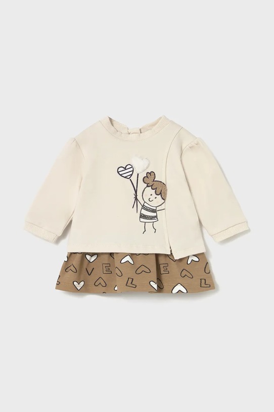 Сукня для немовлят Mayoral Newborn mini бежевий 2833.2P.Newborn.9BYA