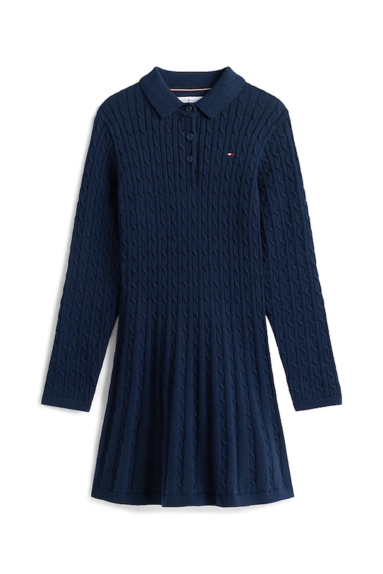 Tommy Hilfiger sukienka bawełniana dziecięca KG0KG08789.9BYA granatowy AW25