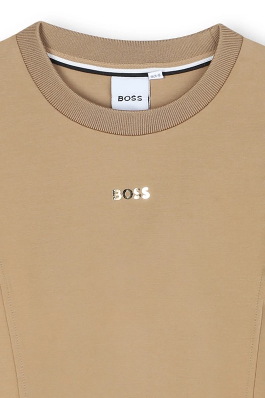 Παιδικό φόρεμα BOSS καφέ J52405.114.150