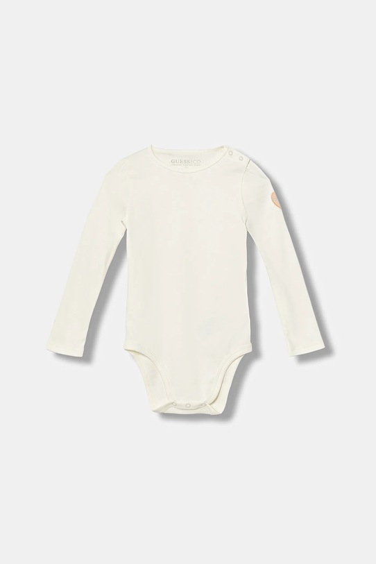 Guess komplet bawełniany niemowlęcy A5BG09.KA6W4.9BYA beżowy AW25