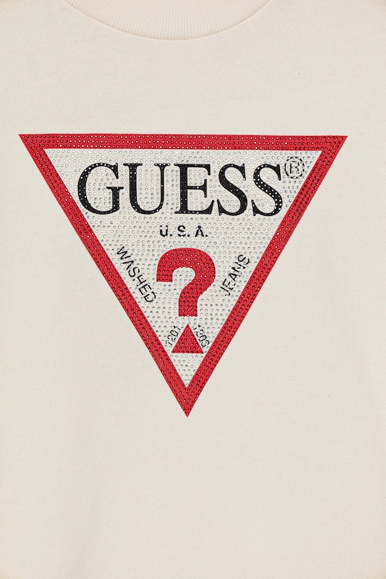 Dievča Dievčenské bavlnené šaty Guess J3YK20.KA6R4.9BYA béžová