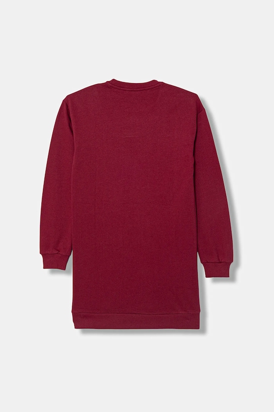 Guess sukienka bawełniana dziecięca J5BK07.KAV34.9BYA bordowy AW25