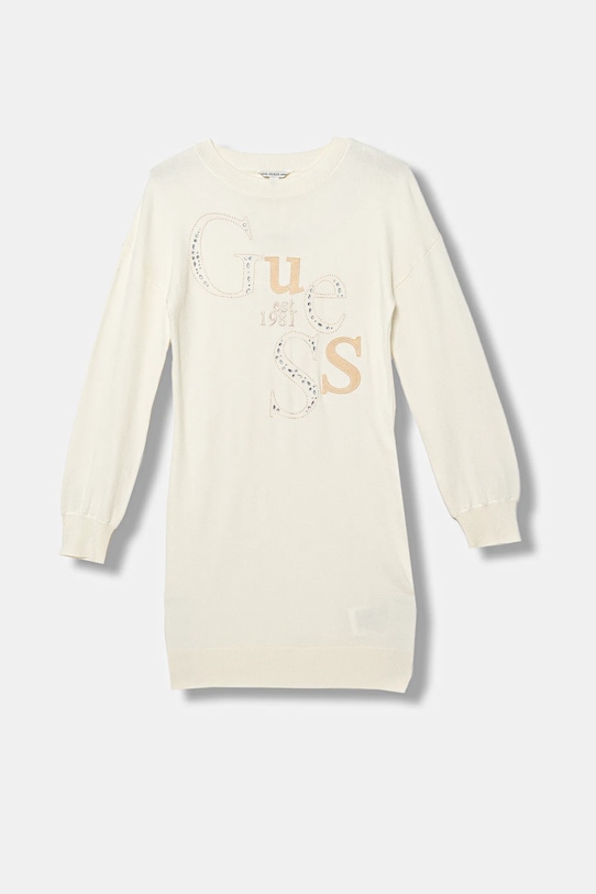 Guess sukienka dziecięca z elastanem beżowy J5BK20.Z2NQ2.9BYA
