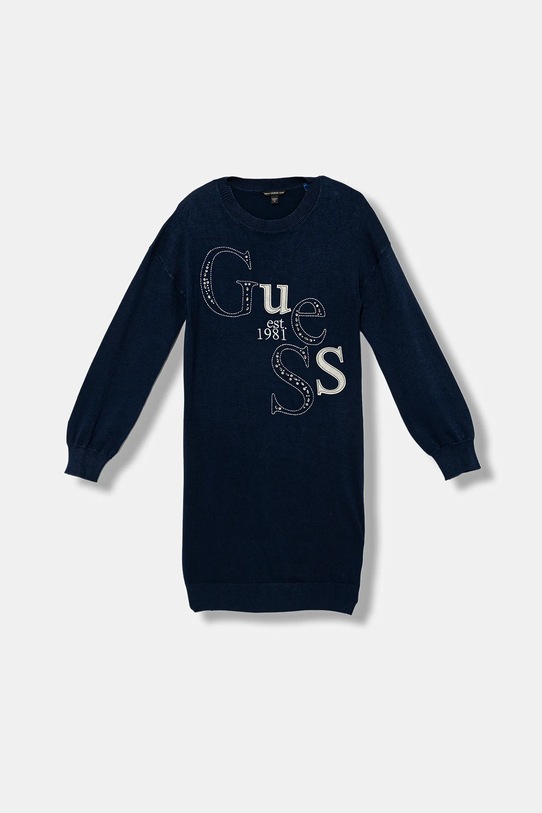 Guess sukienka dziecięca z elastanem granatowy J5BK20.Z2NQ2.9BYA