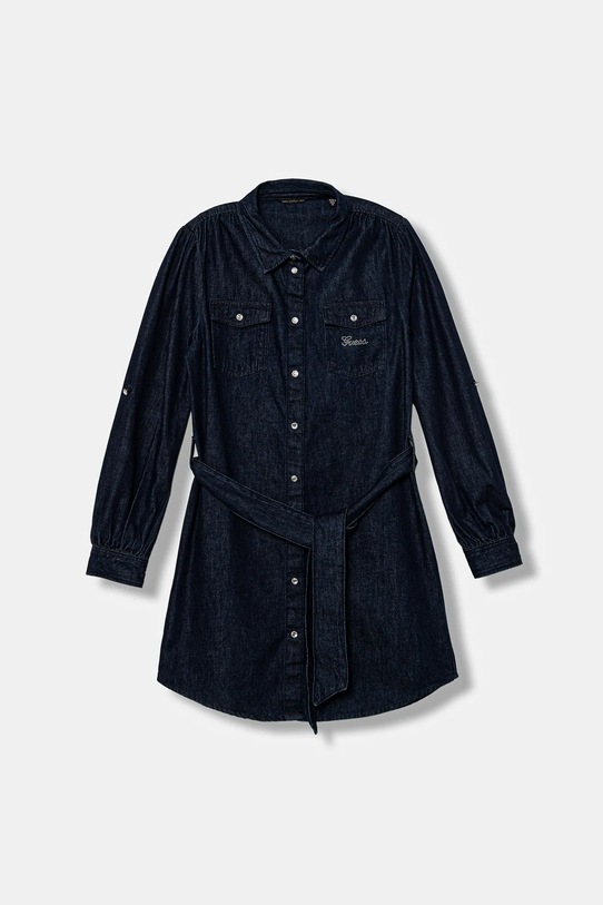 Guess sukienka jeansowa dziecięca bawełna granatowy J5BK22.D4EU0.9BYA