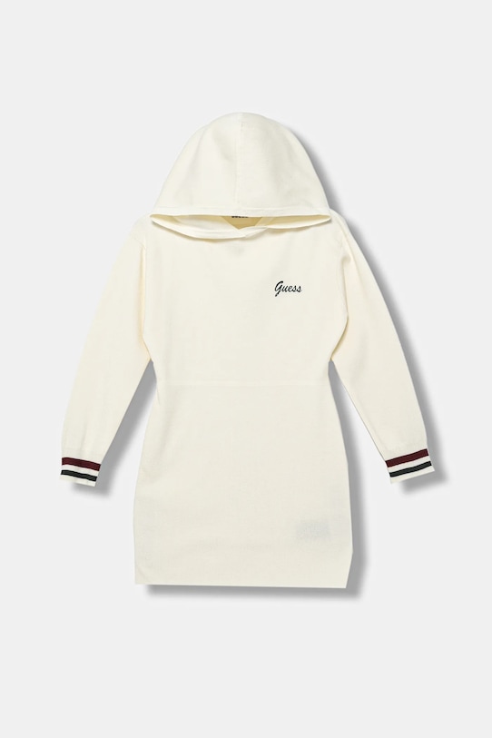 Guess sukienka dziecięca z dodatkiem wełny tkanina beżowy J5BK32.Z1152.9BYA