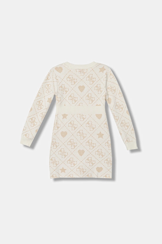 Guess sukienka z domieszką wełny dziecięca K5BK02.Z39N0.9BYA beżowy AW25