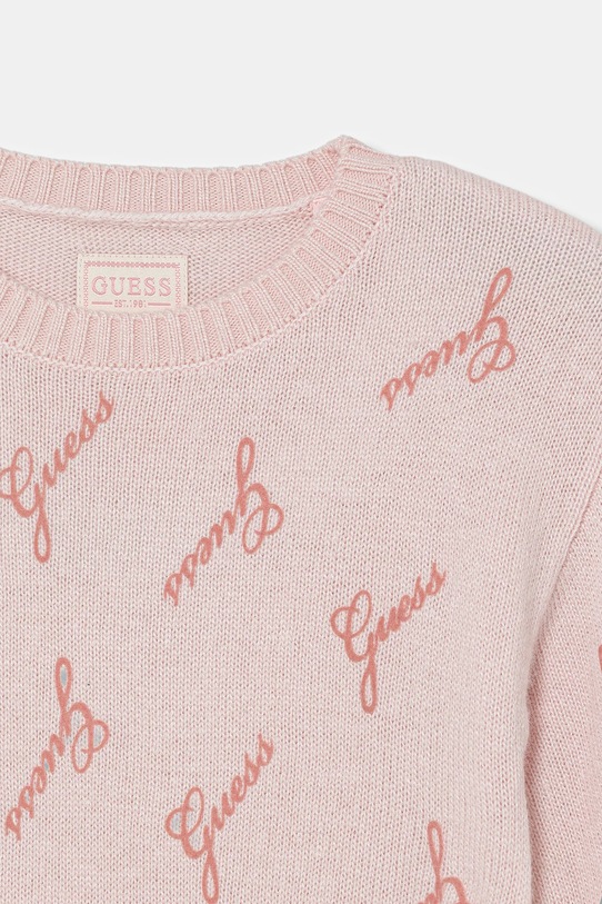 Dziewczynka Guess sukienka dziecięca z dodatkiem wełny K5BK15.Z0870.9BYA różowy