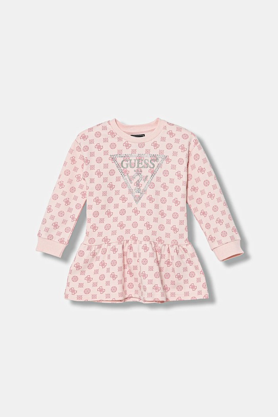 Guess vestito di cotone bambina mini rosa K5BK18.KAD74.9BYA