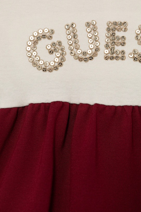 Dievča Detské bavlnené šaty Guess S5BG12.KA6W4.9BYA burgundské