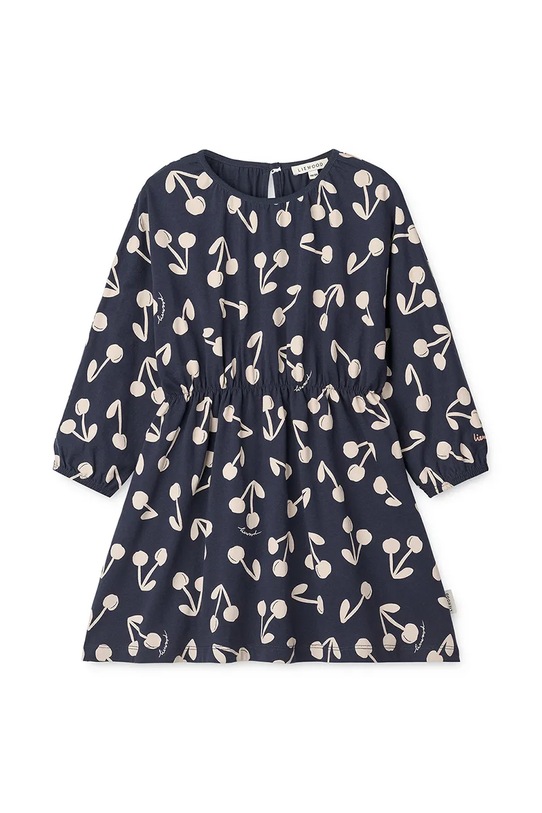 Liewood sukienka bawełniana dziecięca Sadia Printed Dress LW20216.9BYA granatowy AW25