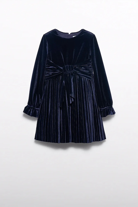 Detské zamatové šaty Abel&Lula 5533.5.Mini.9BYA tmavomodrá AW25