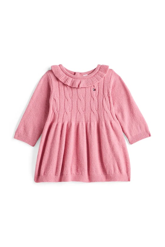 Tommy Hilfiger sukienka niemowlęca rozkloszowany różowy KN0KN02111.9BYA