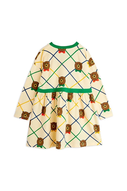 Dziewczynka Mini Rodini sukienka dziecięca z bawełną Bear 25750127 beżowy