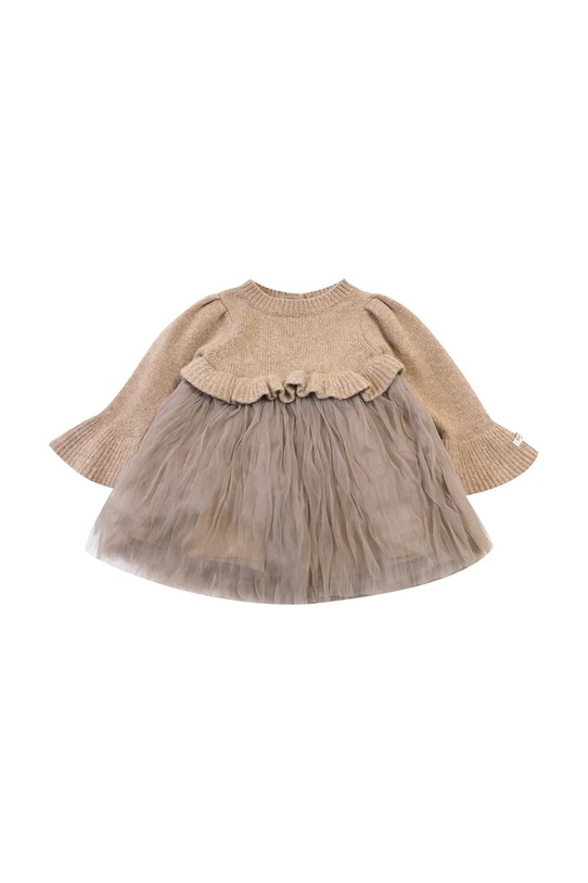 Donsje sukienka niemowlęca z dodatkiem wełny Paulien Dress 4103200.74.92 beżowy AW25