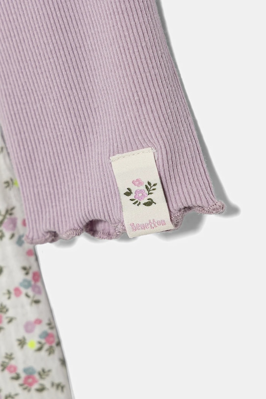 Deklice Otroška obleka United Colors of Benetton 434ZGV02I.P.seasonal vijolična
