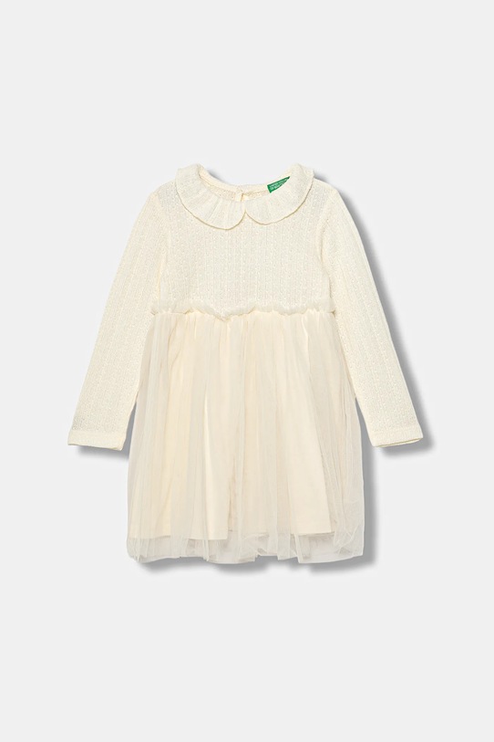 Παιδικό φόρεμα United Colors of Benetton μακρύ μπεζ 4JACGV02J.P.seasonal