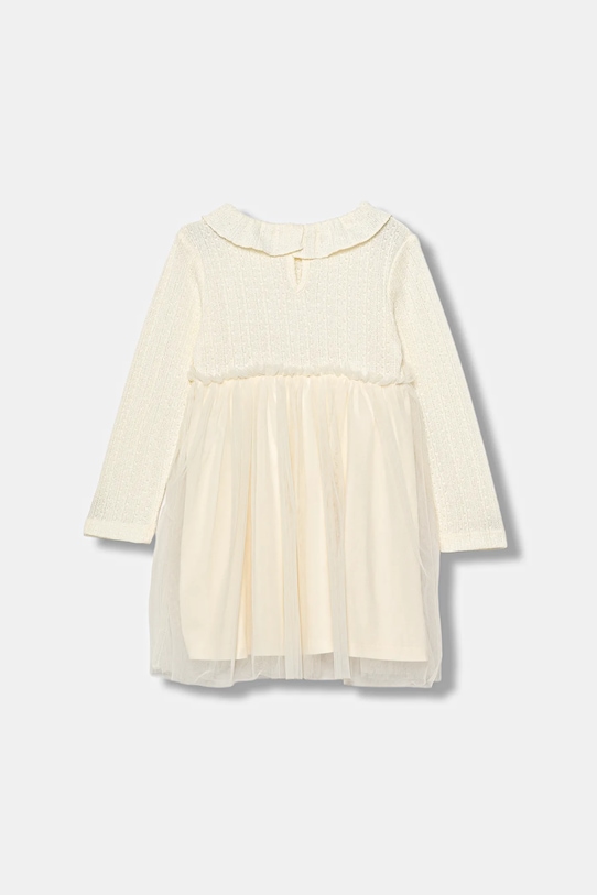 United Colors of Benetton sukienka dziecięca 4JACGV02J.P.seasonal beżowy AW25