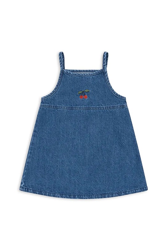 Konges Sløjd sukienka bawełniana dziecięca MAGOT STRAP DRESS GOTS KS104475.9BYA granatowy AW25