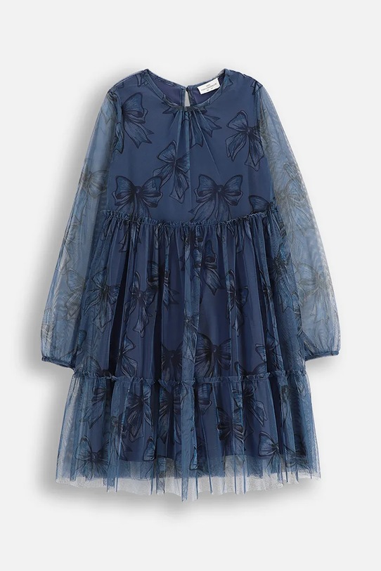 Детска рокля Coccodrillo трикотаж тъмносин ZC5128101FGJ