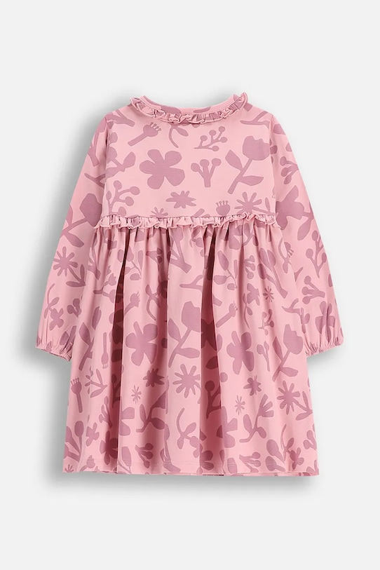 Detské bavlnené šaty Coccodrillo ZC5129101TGN ružová AW25