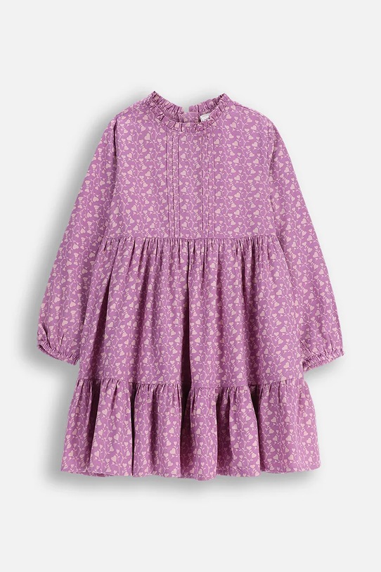 Coccodrillo sukienka wiskozowa dziecięca rozkloszowany fioletowy ZC5128101WGK