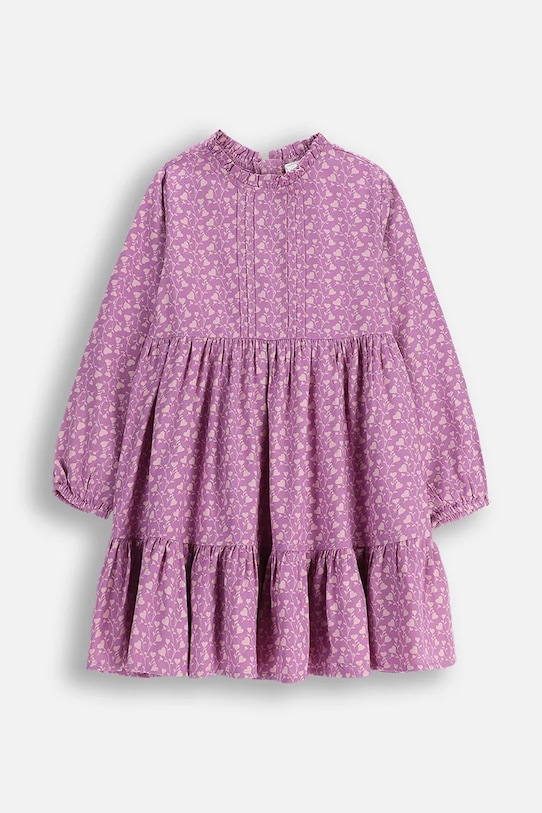 Coccodrillo sukienka wiskozowa dziecięca rozkloszowany fioletowy ZC5128101WGK
