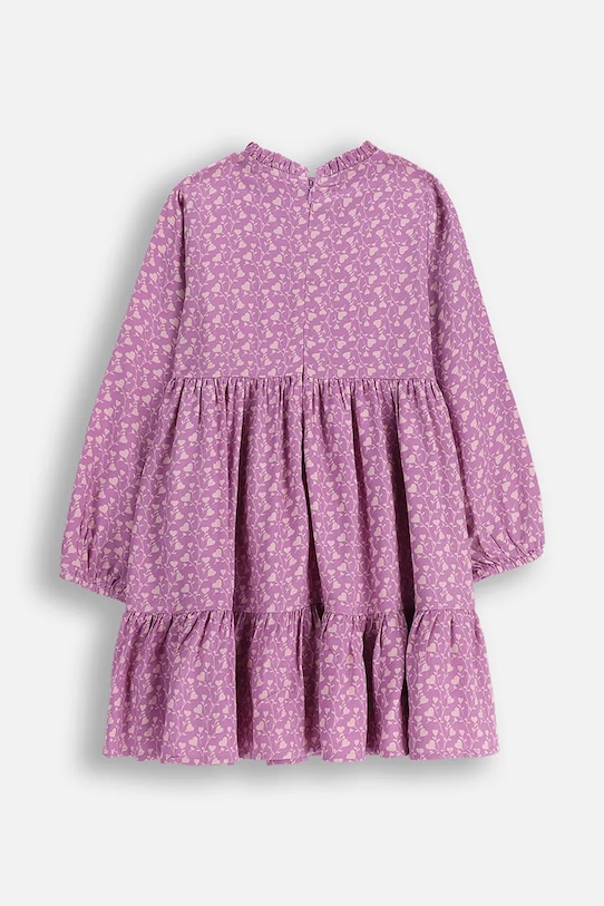Coccodrillo sukienka wiskozowa dziecięca ZC5128101WGK fioletowy AW25