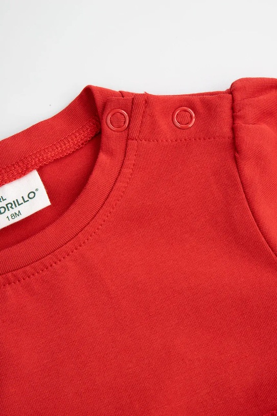 Dziewczynka Coccodrillo sukienka z bawełną niemowlęca ZC5129601EBG czerwony