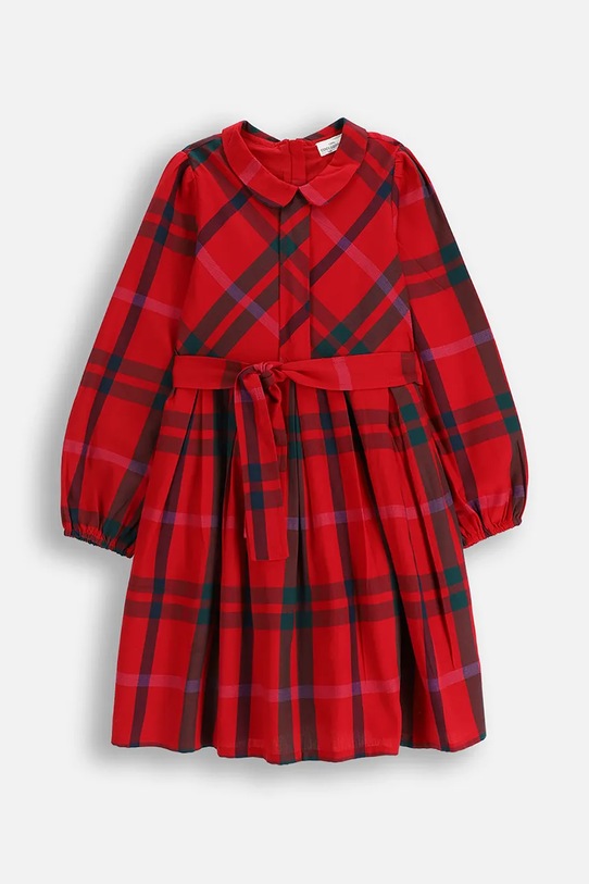 Coccodrillo sukienka bawełniana dziecięca ZC5128107EJG czerwony AW25